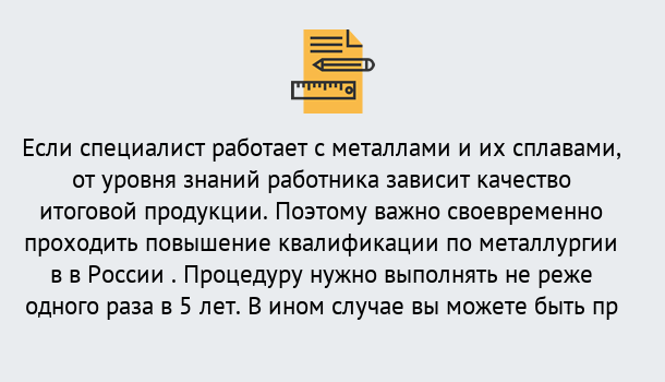 Почему нужно обратиться к нам? Урус-Мартан Дистанционное повышение квалификации по металлургии в Урус-Мартан