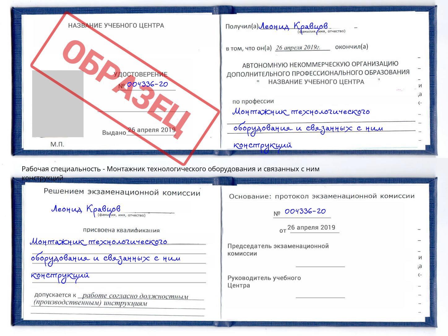 Монтажник технологического оборудования и связанных с ним конструкций Урус-Мартан